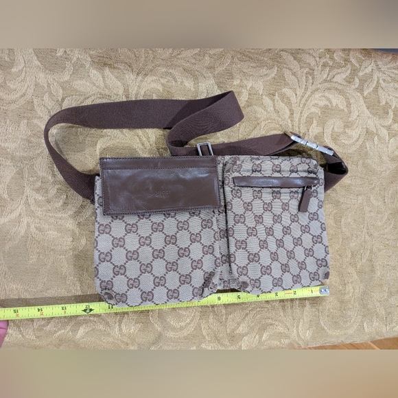 Gucci Brown Monogram pouch fanny bag - Picture 1 of 12